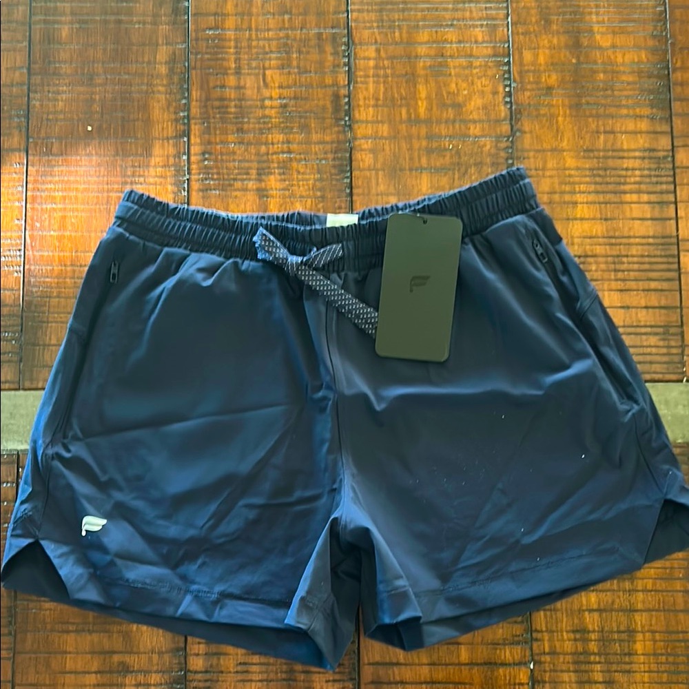 Fabletics Blue Athletic Shorts with Elastic Waistband